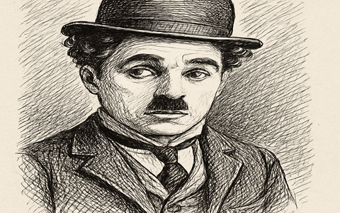 Charlie Chaplin foi um dos maiores gênios do cinema mundial (Ilustração: Coelho) Charlie Chaplin foi um dos maiores gênios do cinema mundial (Ilustração: Coelho)