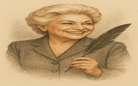Hebe Camargo, cantora e eterna rainha da televisão em nosso país (Ilustração: Coelho)