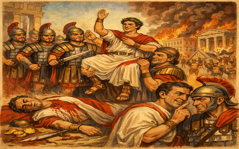 Galba morto, Otão aclamado e Roma